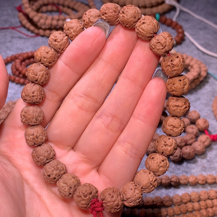 紫***拓金刚菩提手串12左右原桩手持