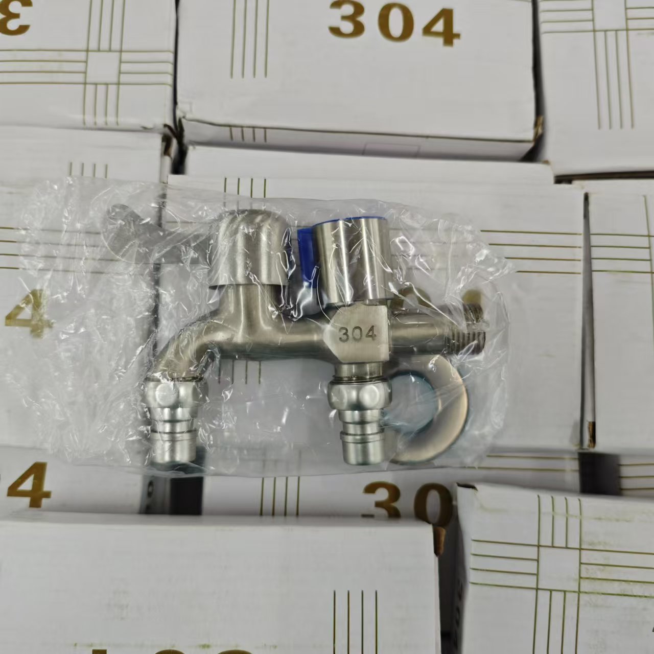 一进二出拉丝合金双用洗衣机专用4分家用自来水水龙头