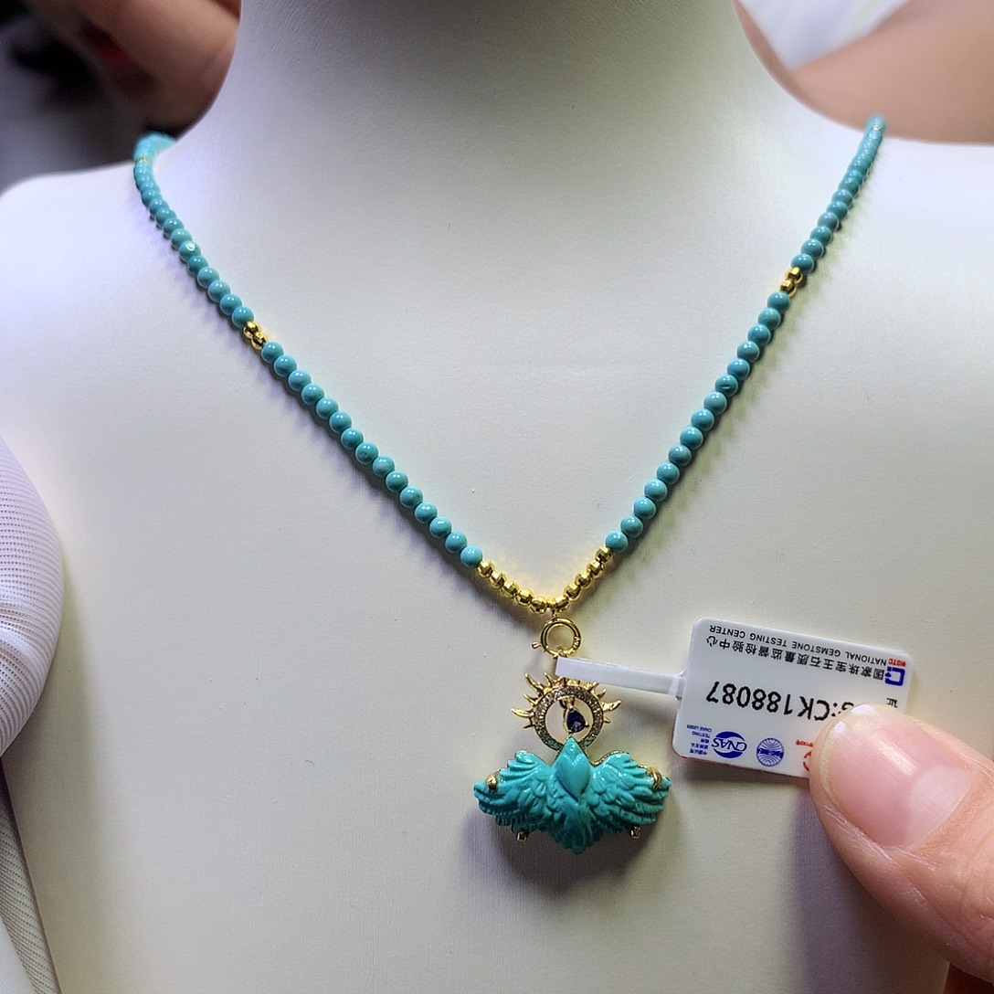 绿松石18K金镶嵌套装