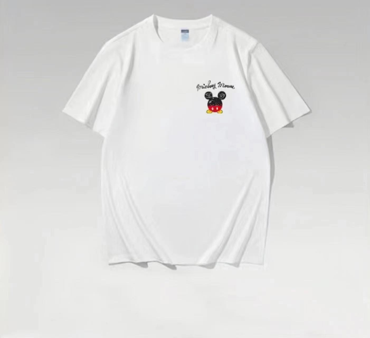 春夏短袖潮流时尚百搭运动户外休闲情侣夏季透气纯色圆领