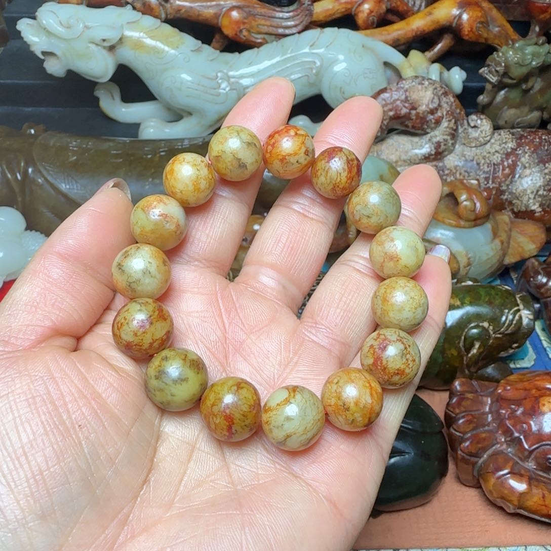 和田玉手串未镶嵌