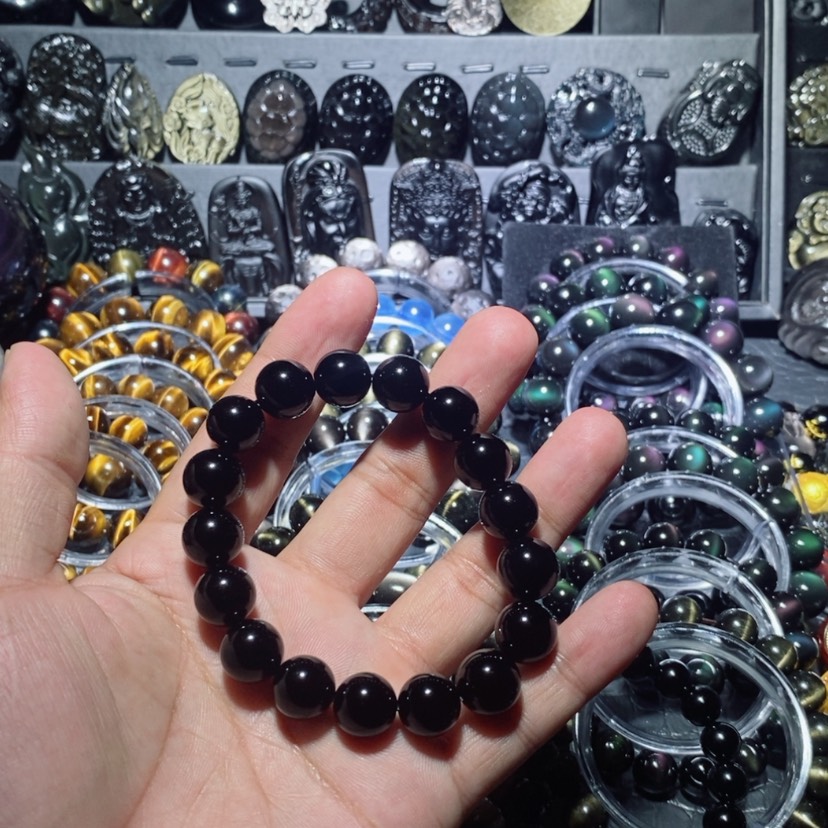 【闪购商品】黑曜岩手链未镶嵌张*5