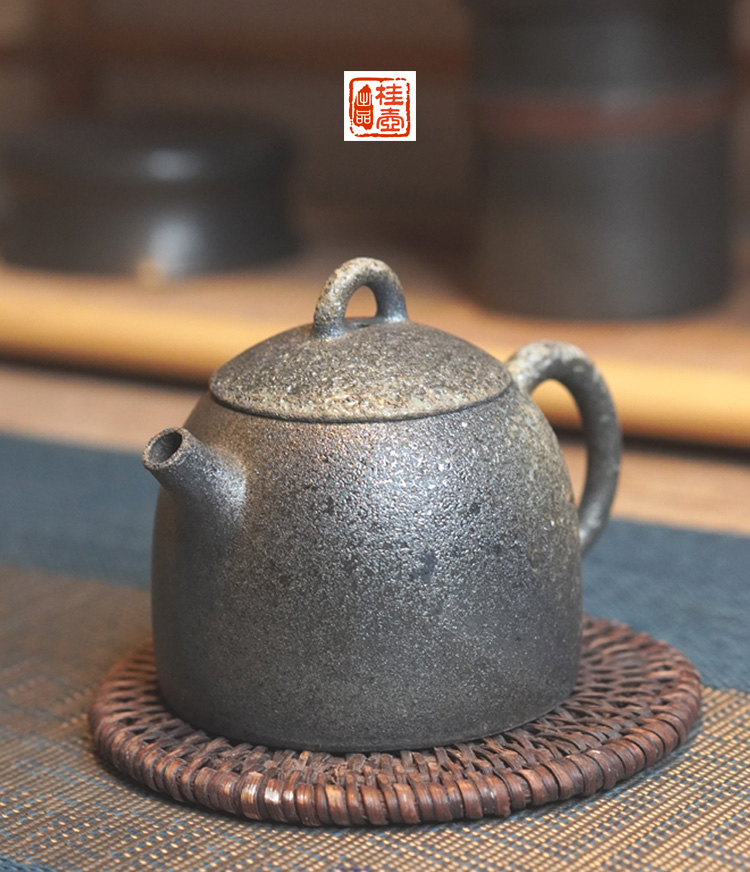 广西南宁红陶柴烧壶小秦权壶小品110毫升
