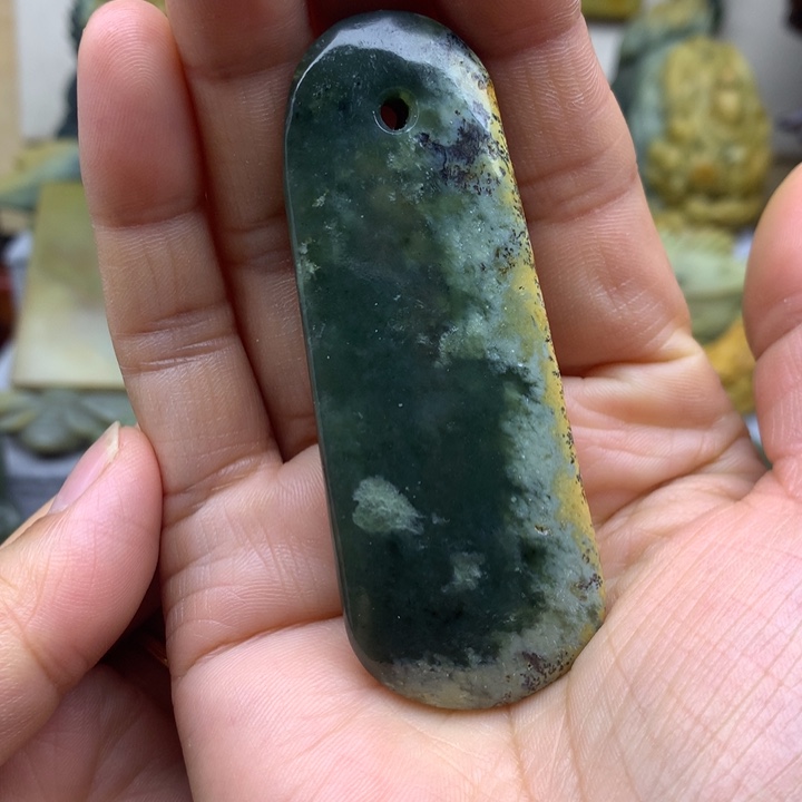 【闪购商品】岫岩河磨玉（透闪石质玉）手把未镶嵌