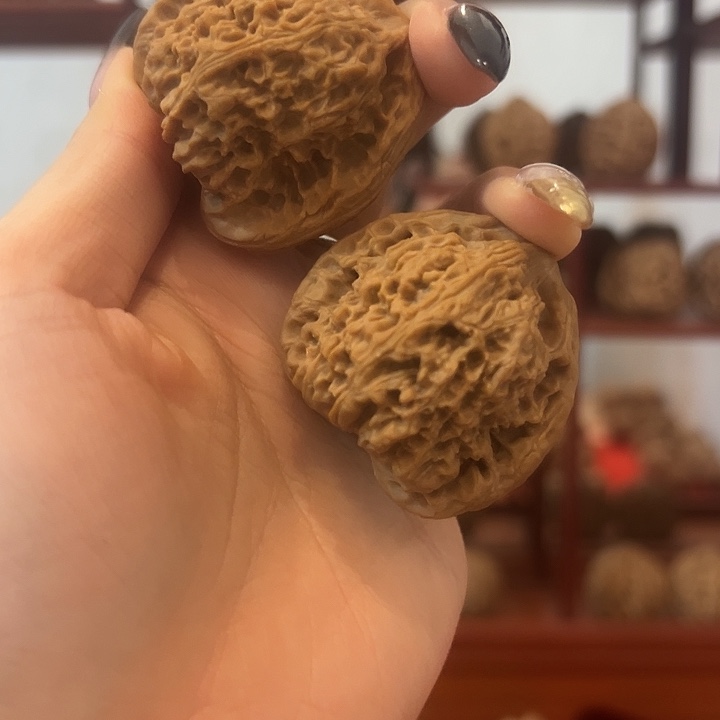 吊坠文玩核桃全品无修南疆石尺寸43+43