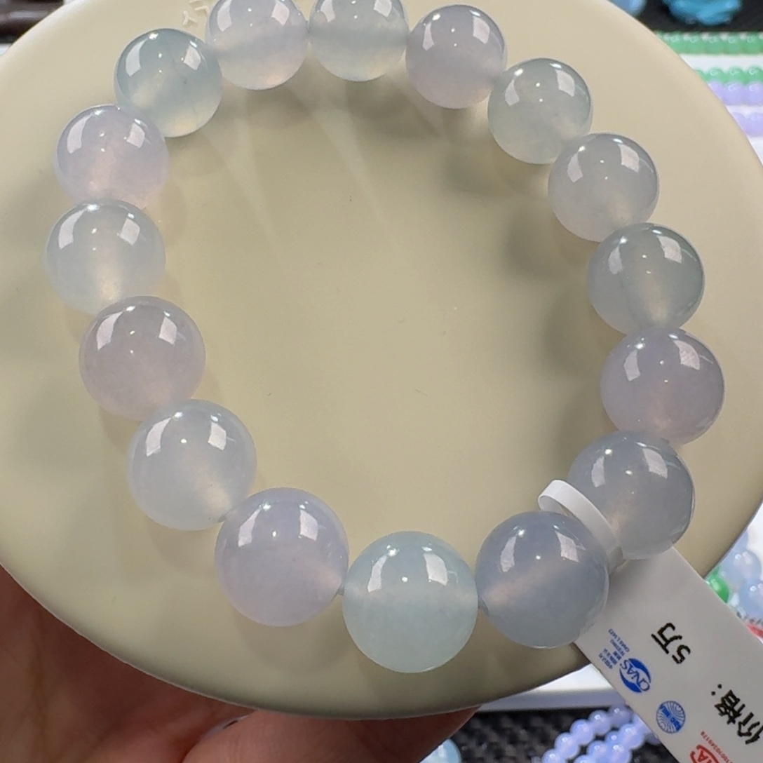 翡翠手链未镶嵌j****y冰幻彩手串卡13.3 首款