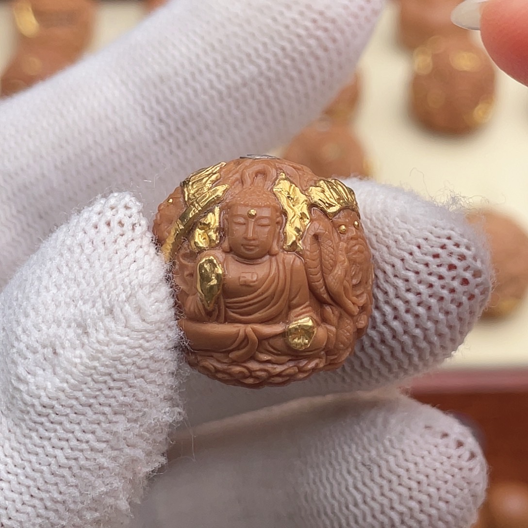 和***年手串猴头核桃阿弥陀佛四大天王