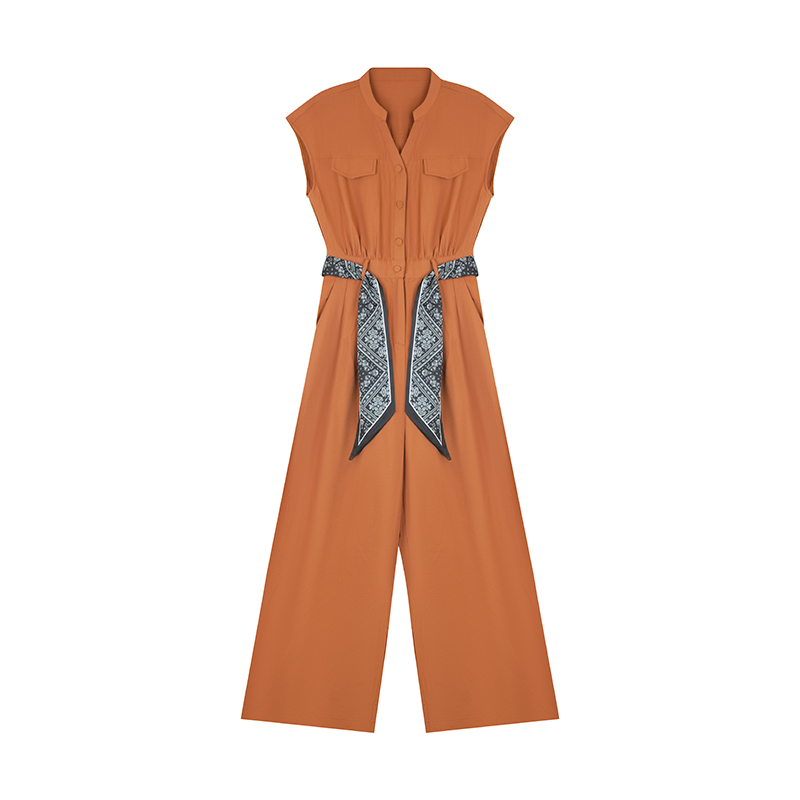 「风雅颂」2025夏季设计感时尚工装宽松休闲气质连衣裤L438