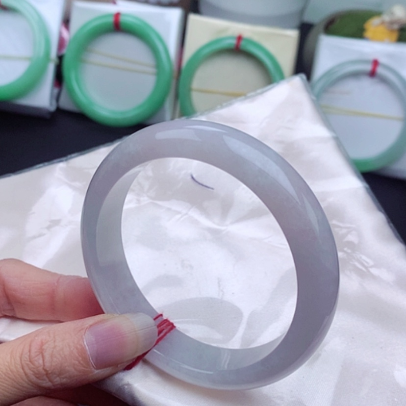 【闪购商品】翡翠手镯未镶嵌     正圈59 冰粉紫