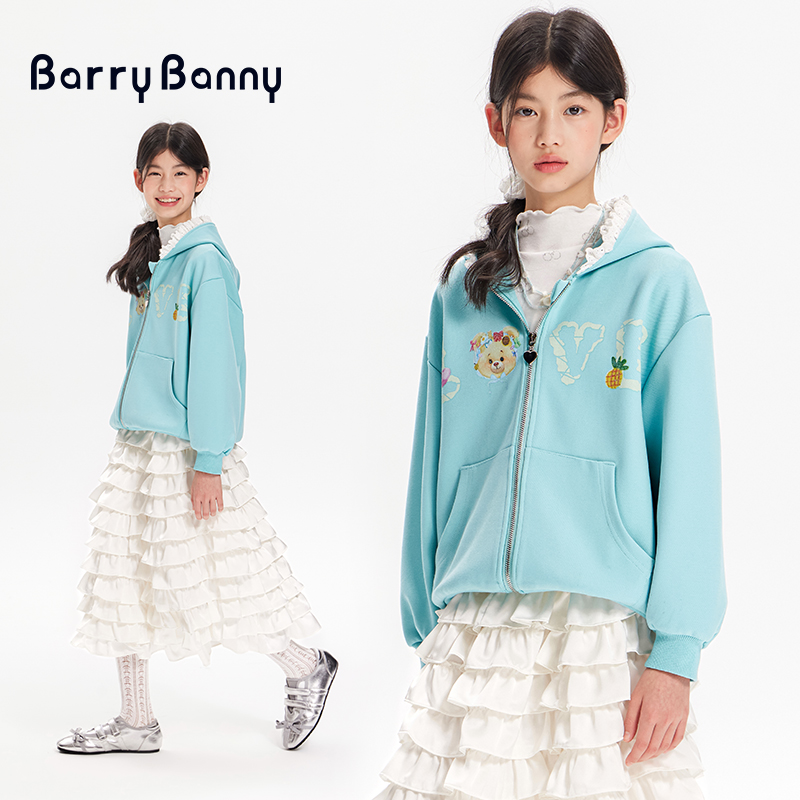 Barrybanny女童套装2025春秋季新款儿童韩版外套上衣洋气春装秋装