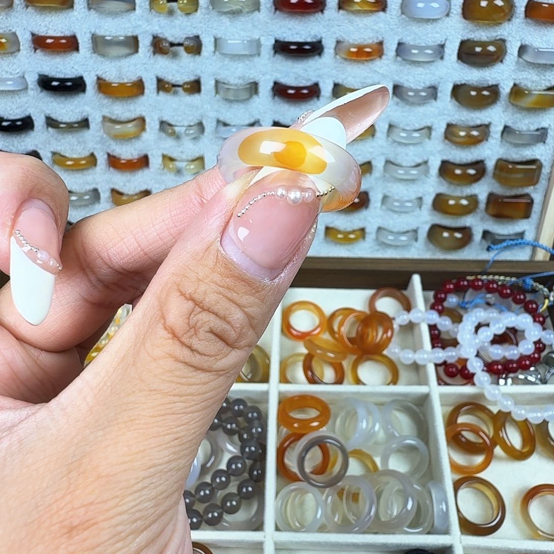 玛瑙/玉髓戒圈未镶嵌福利不退换