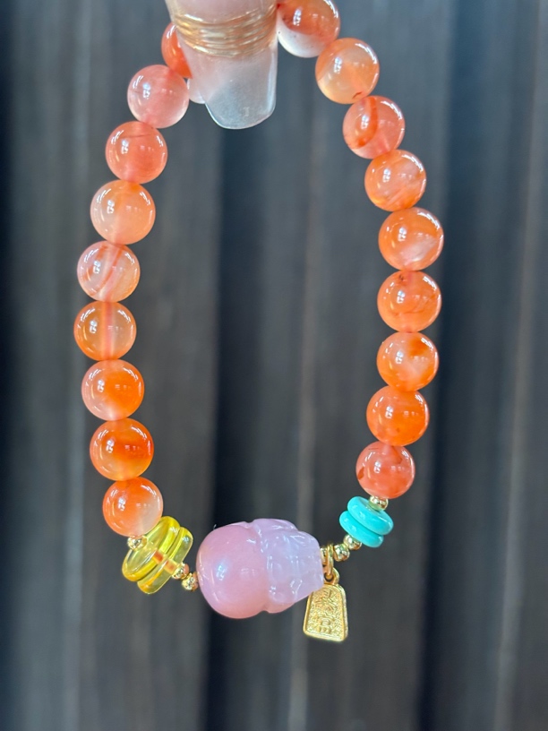 4742WM 南红玛瑙手串 规格约：7.7mm 多样性发其一