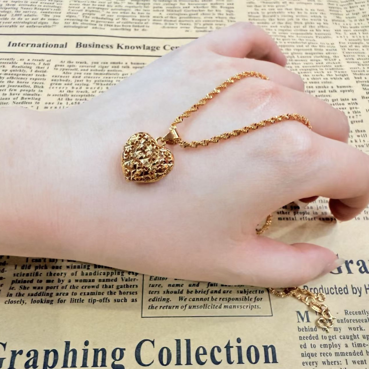 A003精美爱心吊坠项链3