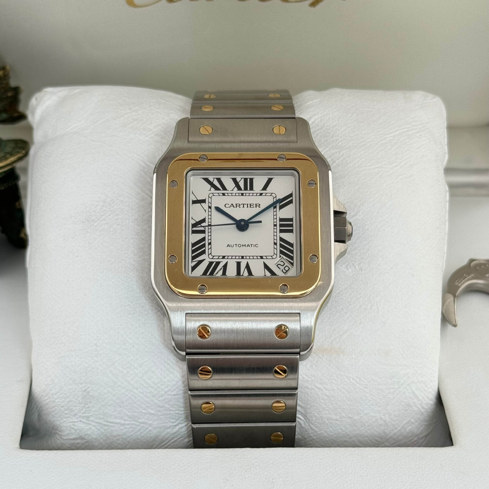 95新 Cartier/卡地亚 山度士/W20099C4/表+盒/45.54*34.87