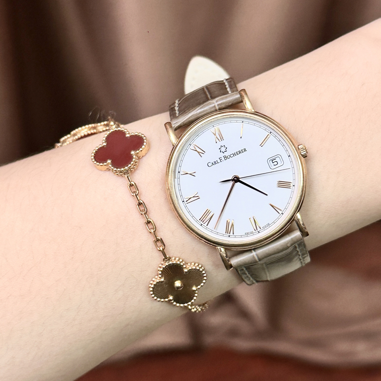 95新 宝齐莱 爱德玛尔系列/18k金/34mm/石英气质优雅女士手表