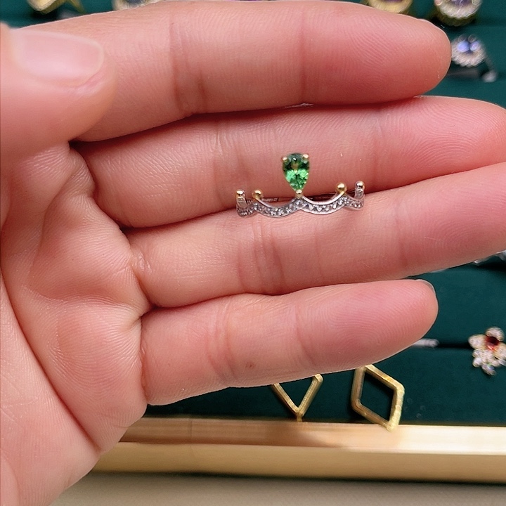 石榴石戒指银S925镶嵌