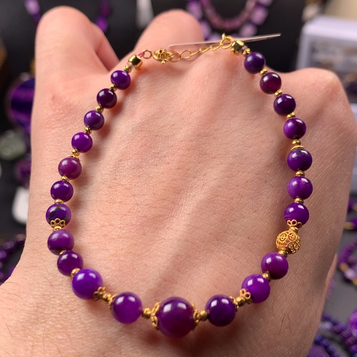 苏纪石（舒俱来）18K金镶嵌手链