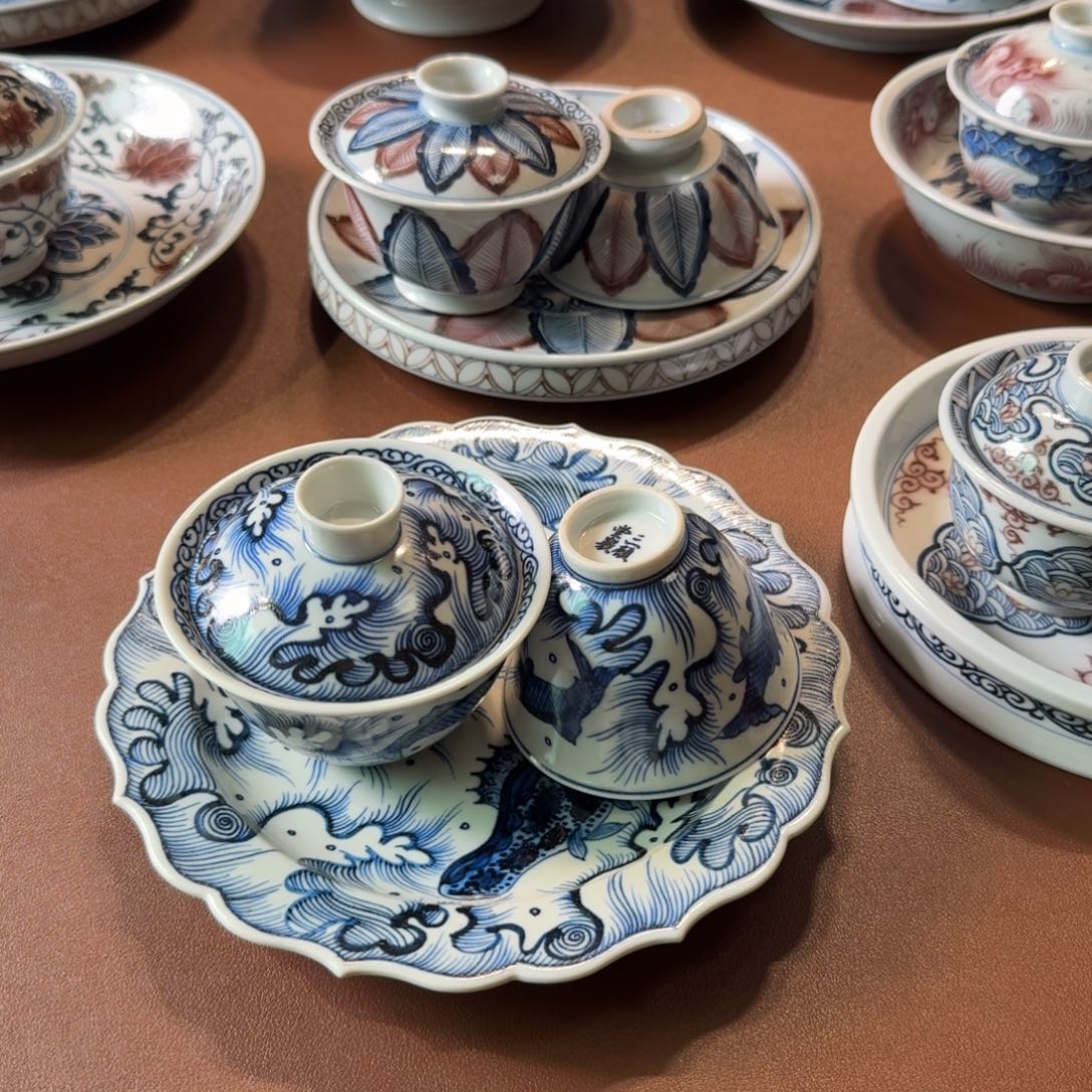 呼**移景德镇手工手绘茶具微瑕