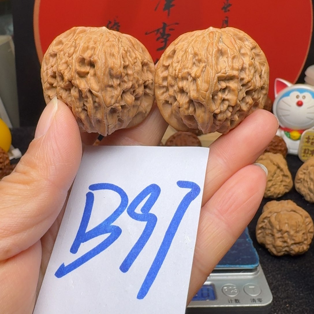 文玩核桃把件会****巴40磨盘