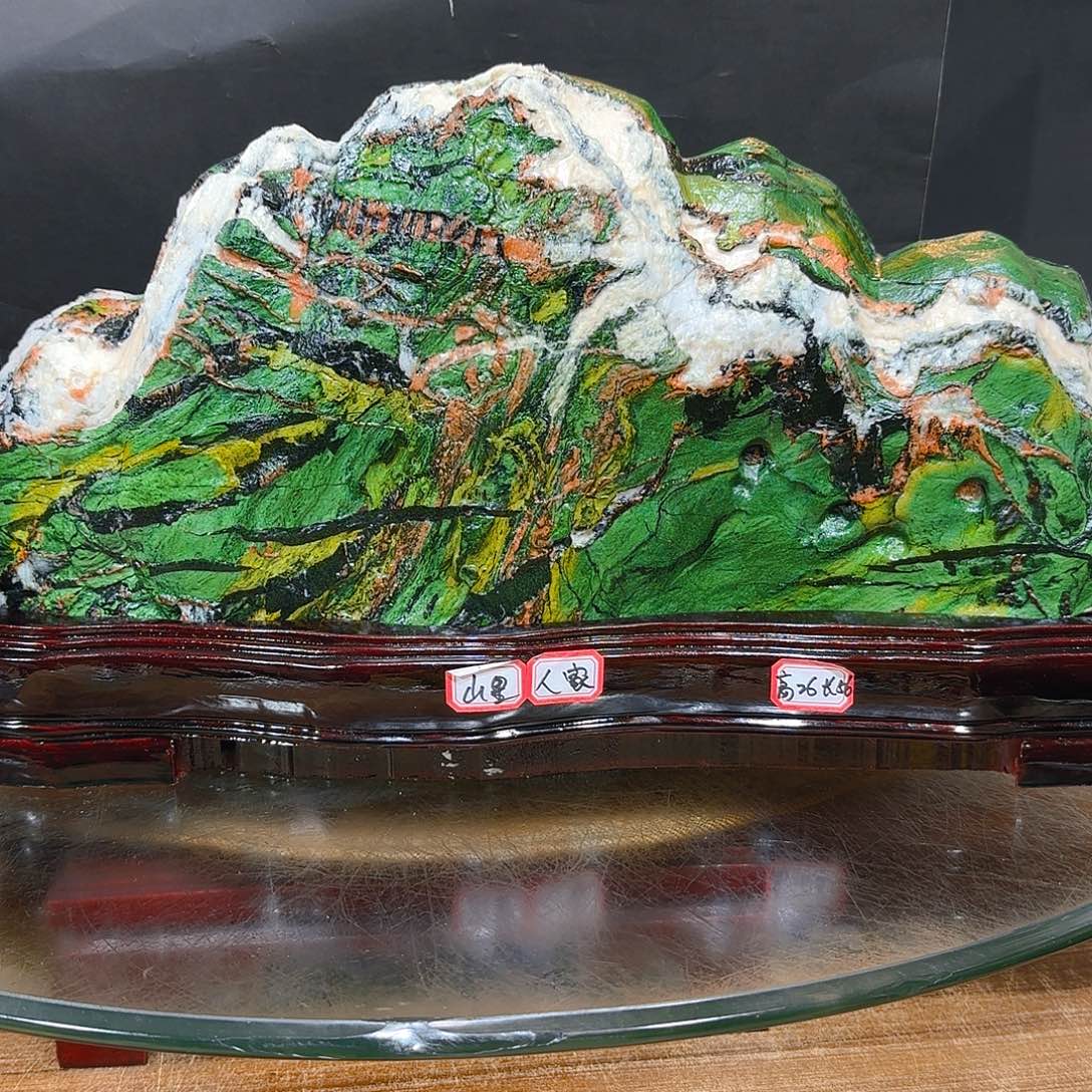 山***人石头青海七彩石摆件