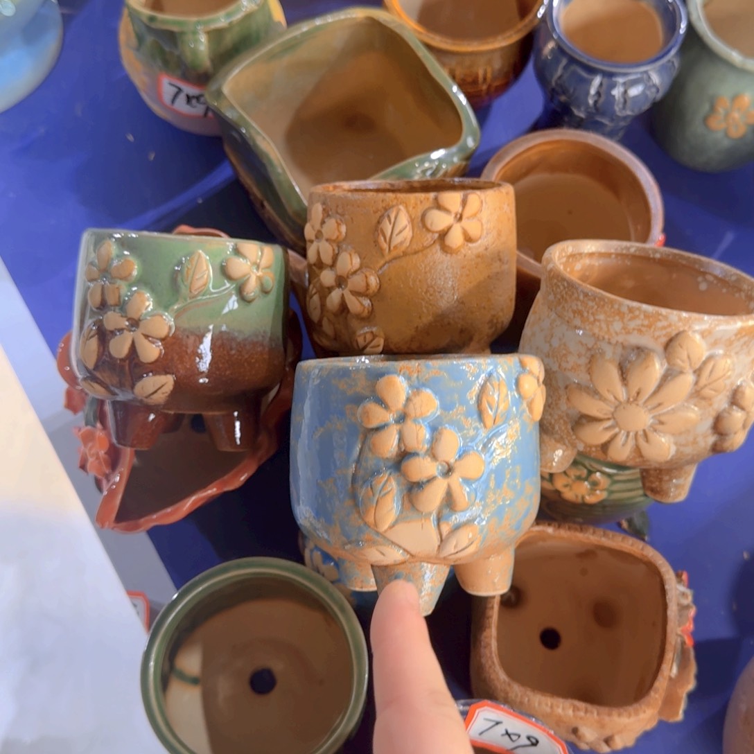 紫砂花盆粗陶盆醋