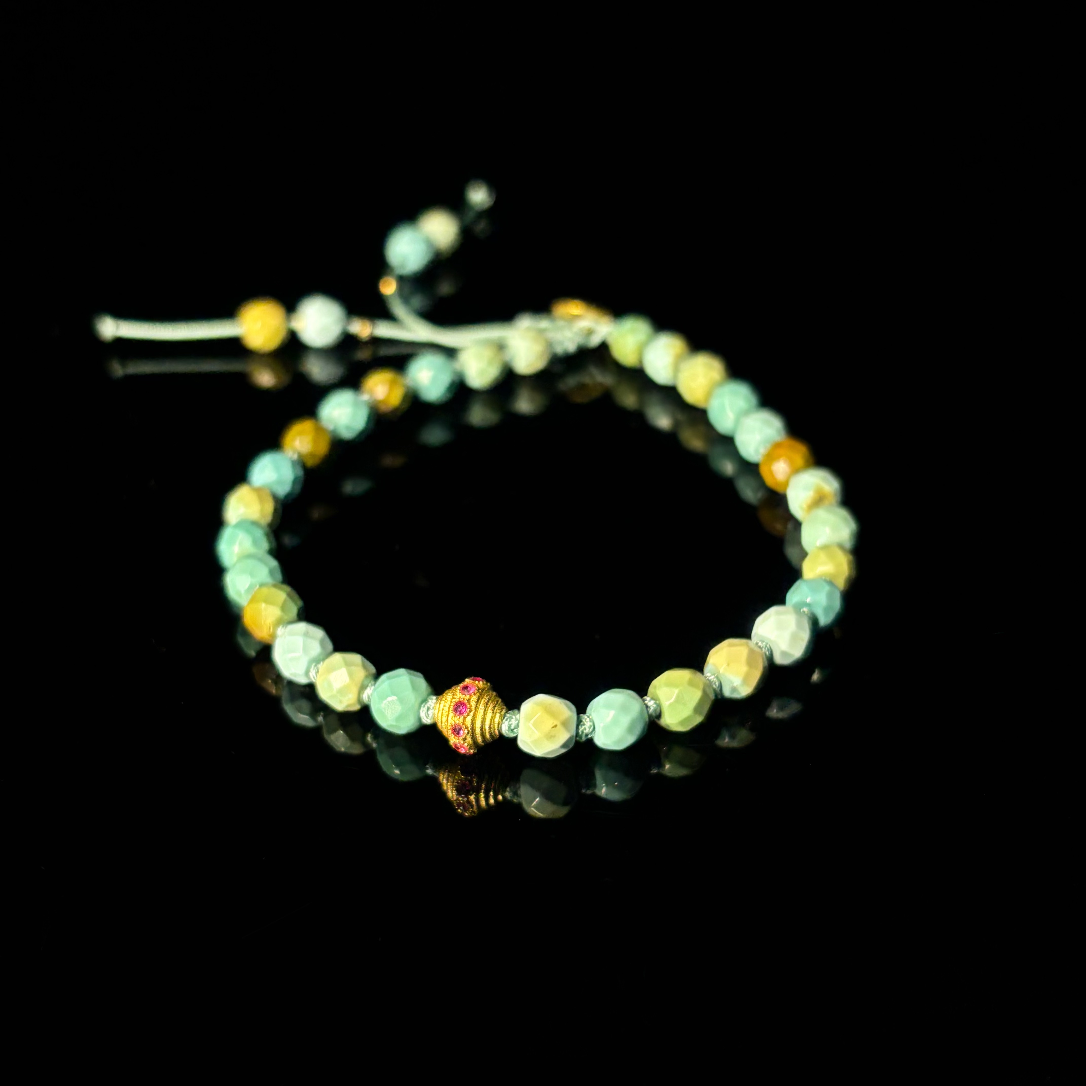 绿松石 钻切扎基拉姆手链  18k金   5033  多样性发一件