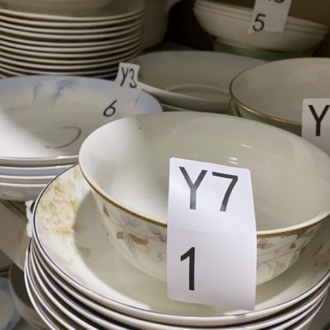 瓷六个七寸深盘一个面碗y71