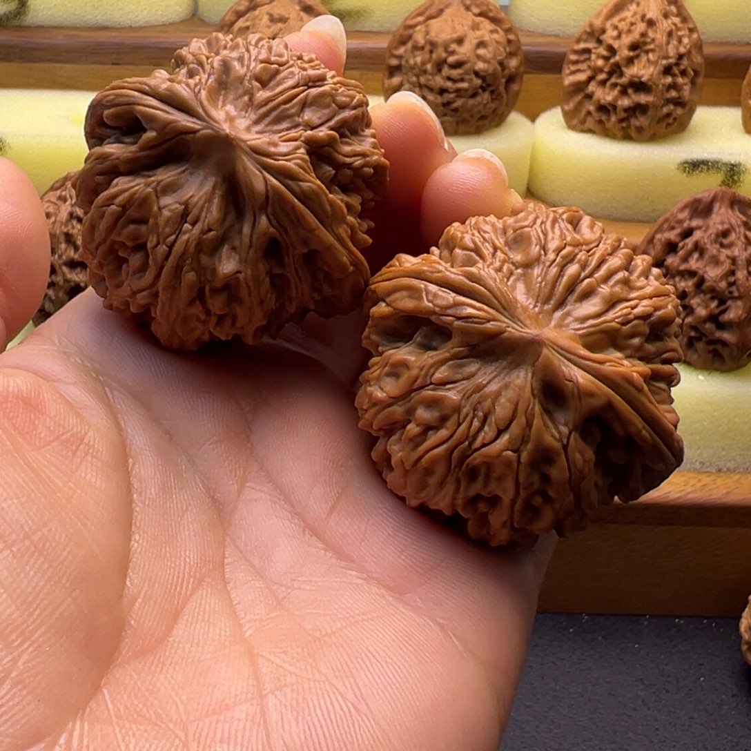 吊坠文玩核桃女娲石手把件42