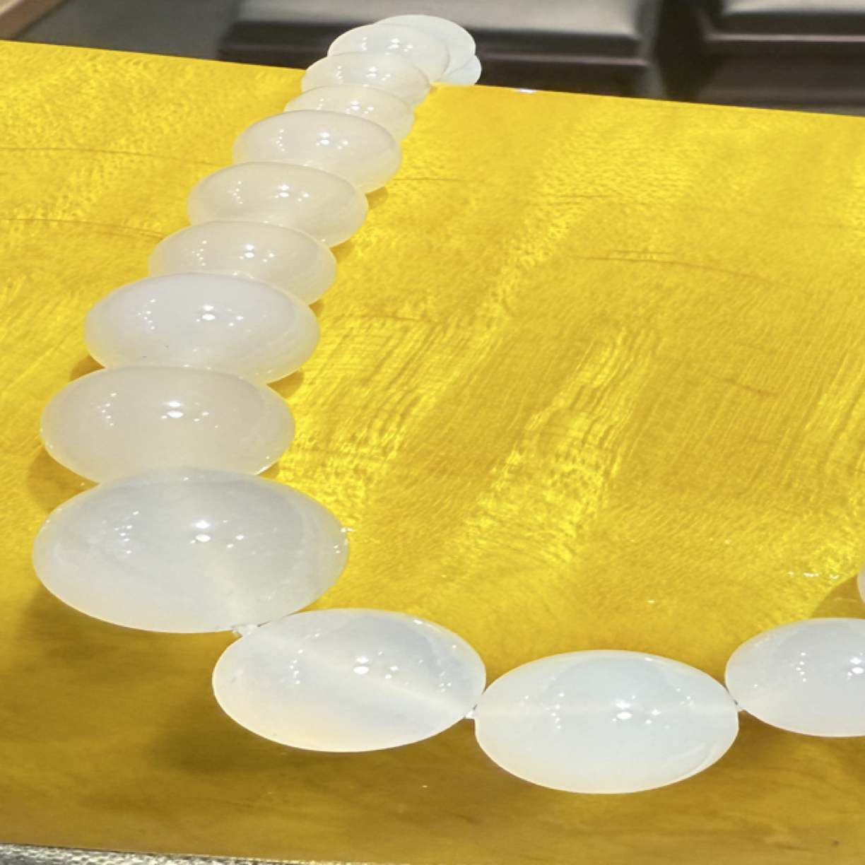 非金属仿珍珠项链 白色圆珠玉女款时尚百搭显气质处理款配饰女士