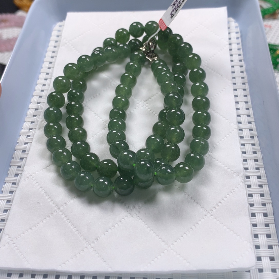 翡翠未镶嵌颈饰项链