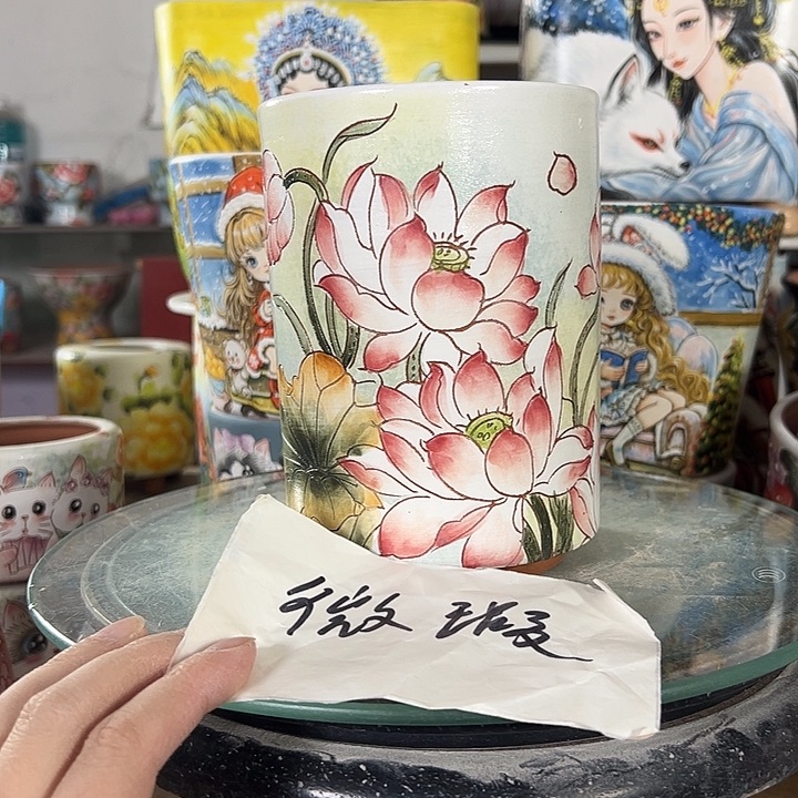 景德镇手绘花盆性价比超高