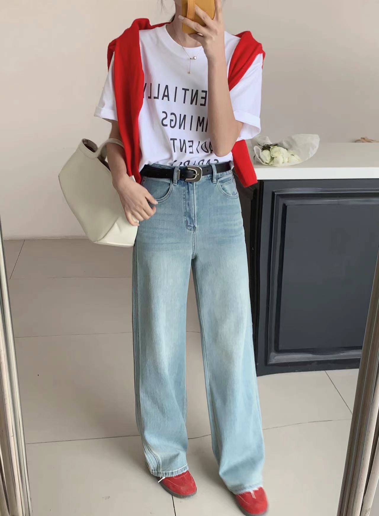 春夏季新款窄版筒裤