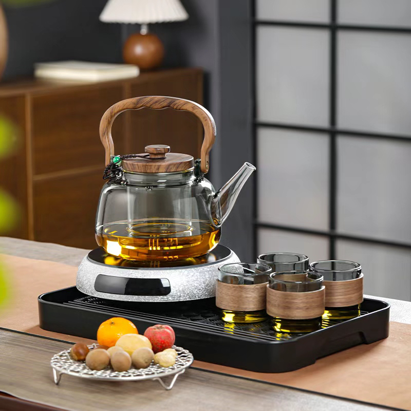 1500瓦大功率多功能超薄电陶炉玻璃提梁壶套装家用煮茶