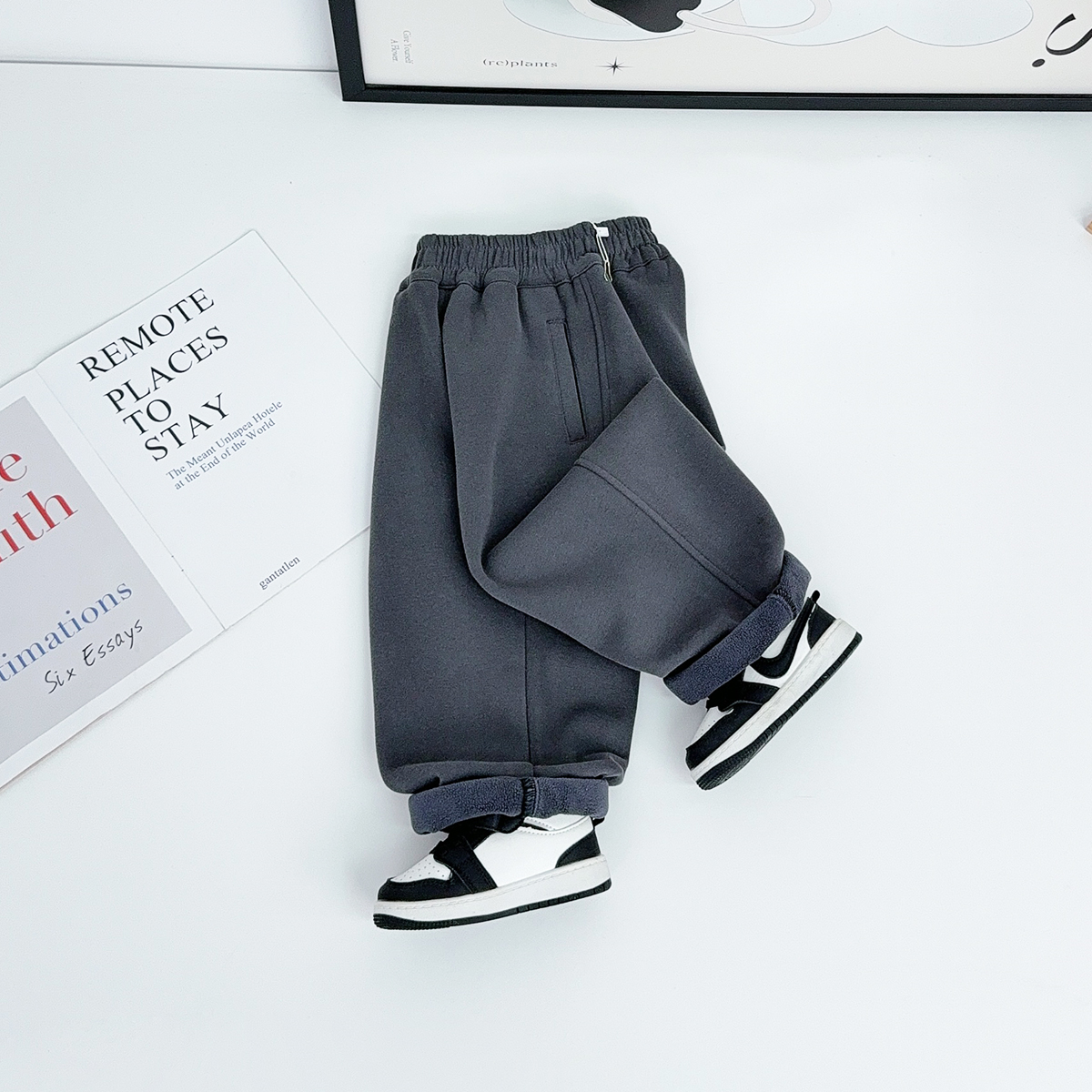 儿童加绒裤子男童运动裤2025新款秋冬装宝宝 CXF3797悠悠童话童装