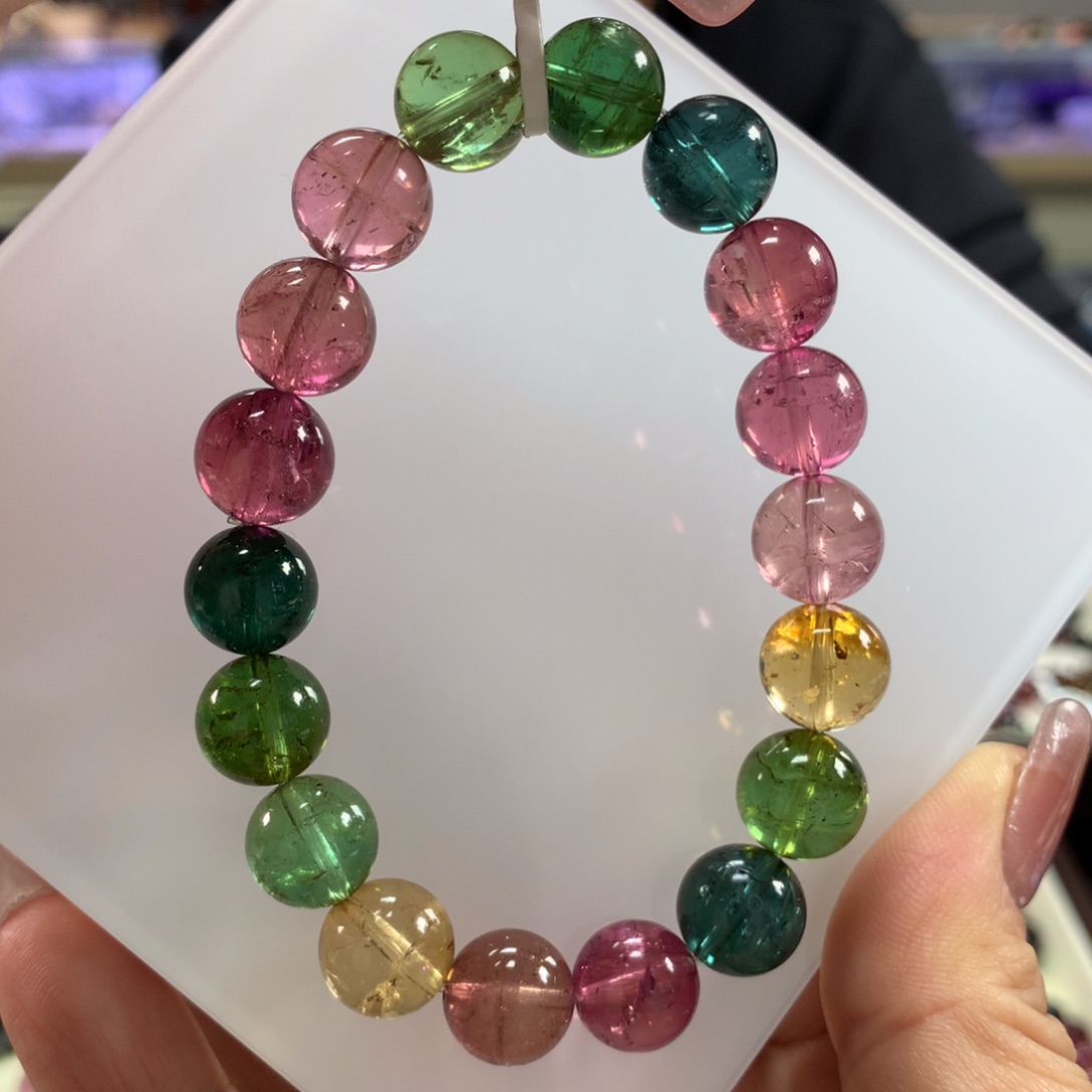 碧玺手链未镶嵌11.4毫米左右