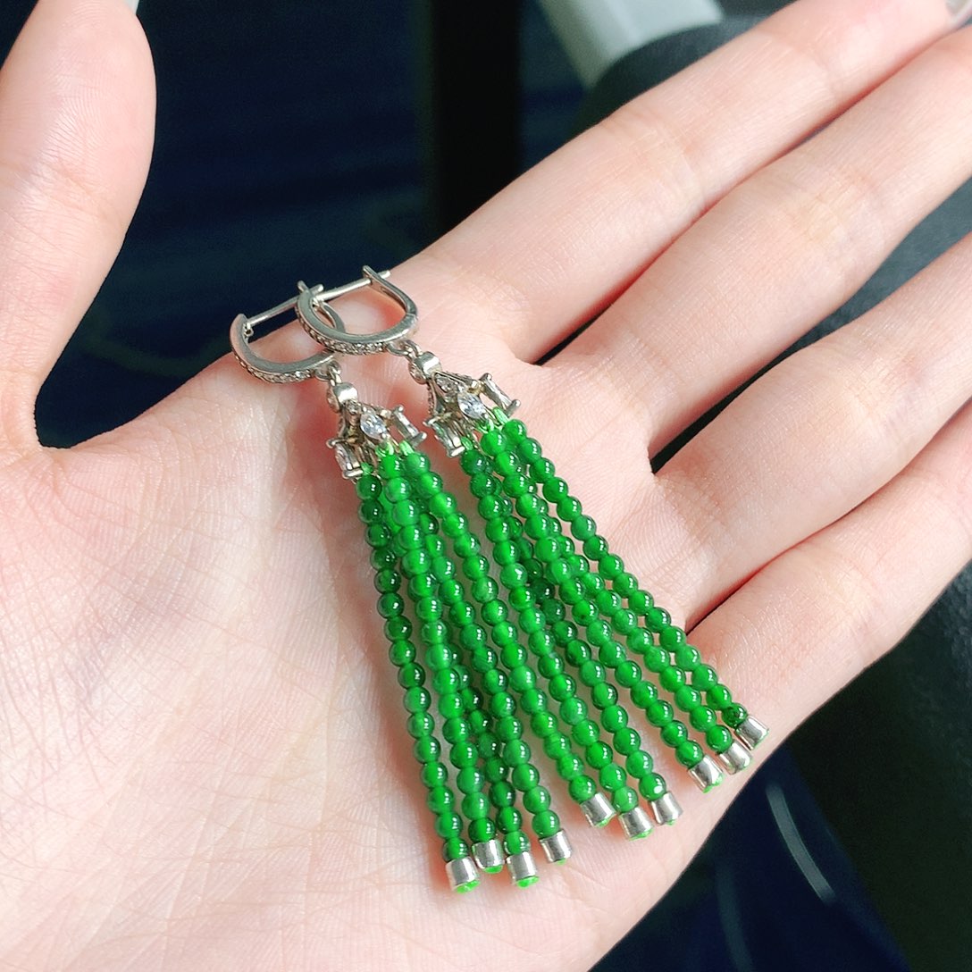 翡翠未镶嵌手链耳饰