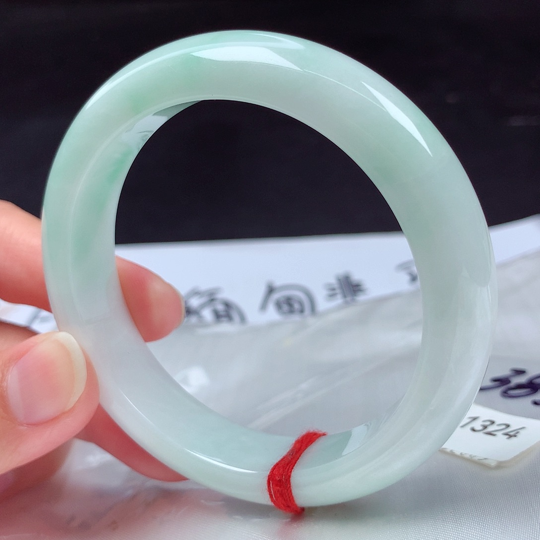 翡翠未镶嵌手镯57圈s385