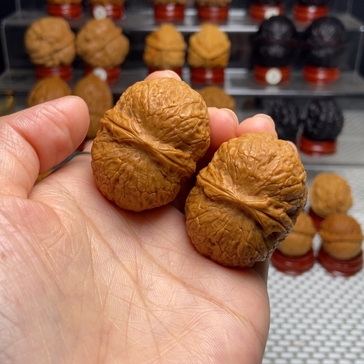 文玩核桃把件7黄金印元宝