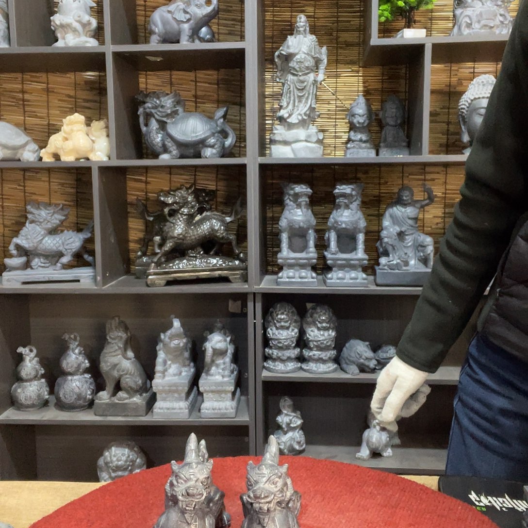 石材天然青石青石貔貅一对