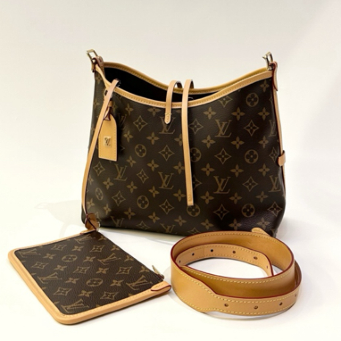 95新 LouisVuitton/路易威登 老花carryall小号单肩、斜挎包