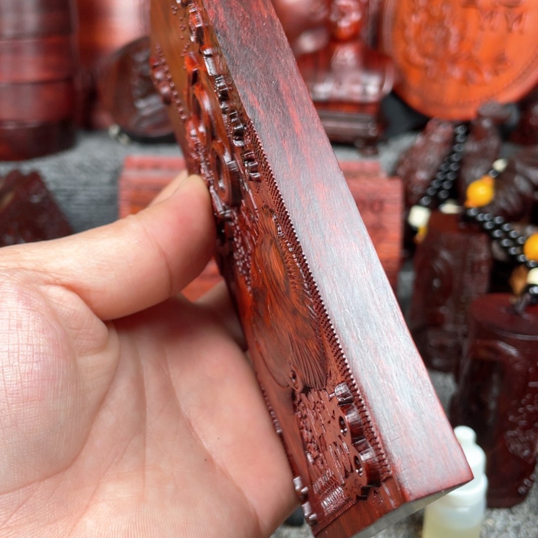 木紫檀木加厚款一个人小摆件送支架