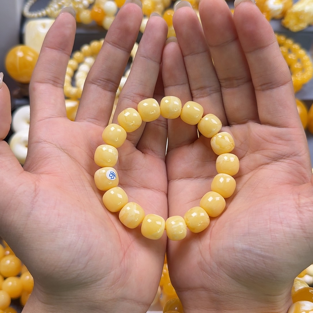 琥珀珠宝奇石未镶嵌同料13mm