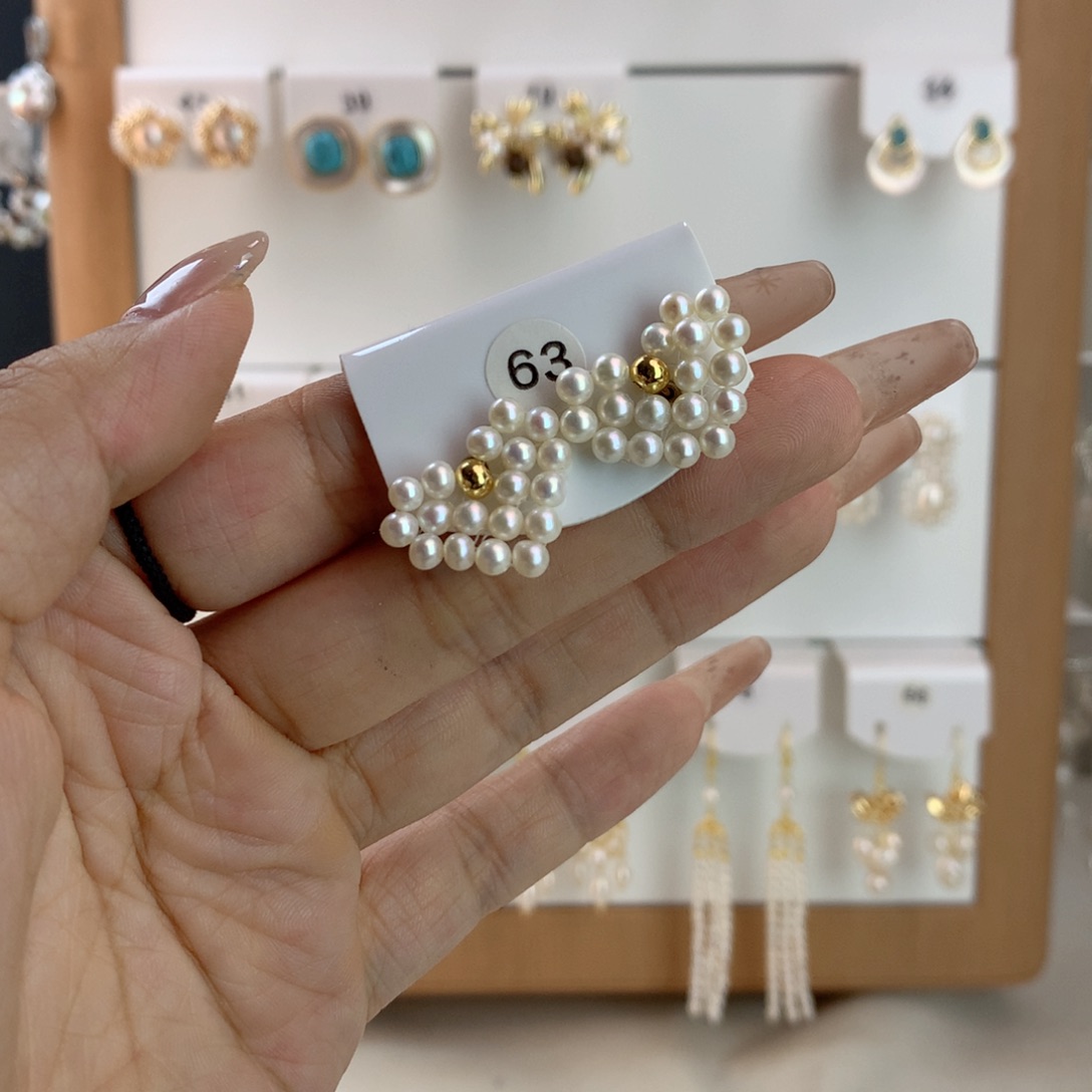 未镶嵌耳饰淡水珍珠