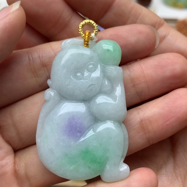 颈饰未镶嵌翡翠正翡翠