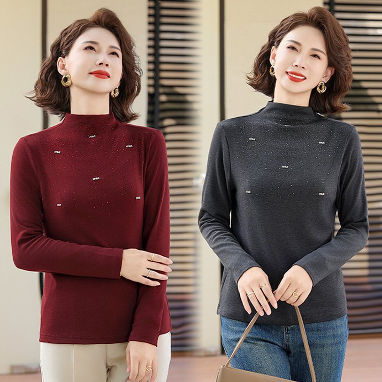 2025秋冬修身时尚加厚半高领气质冬季亲肤打底T恤