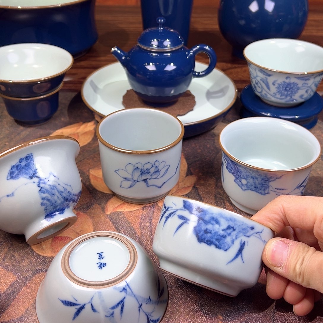 杯写意青花单杯杯杯