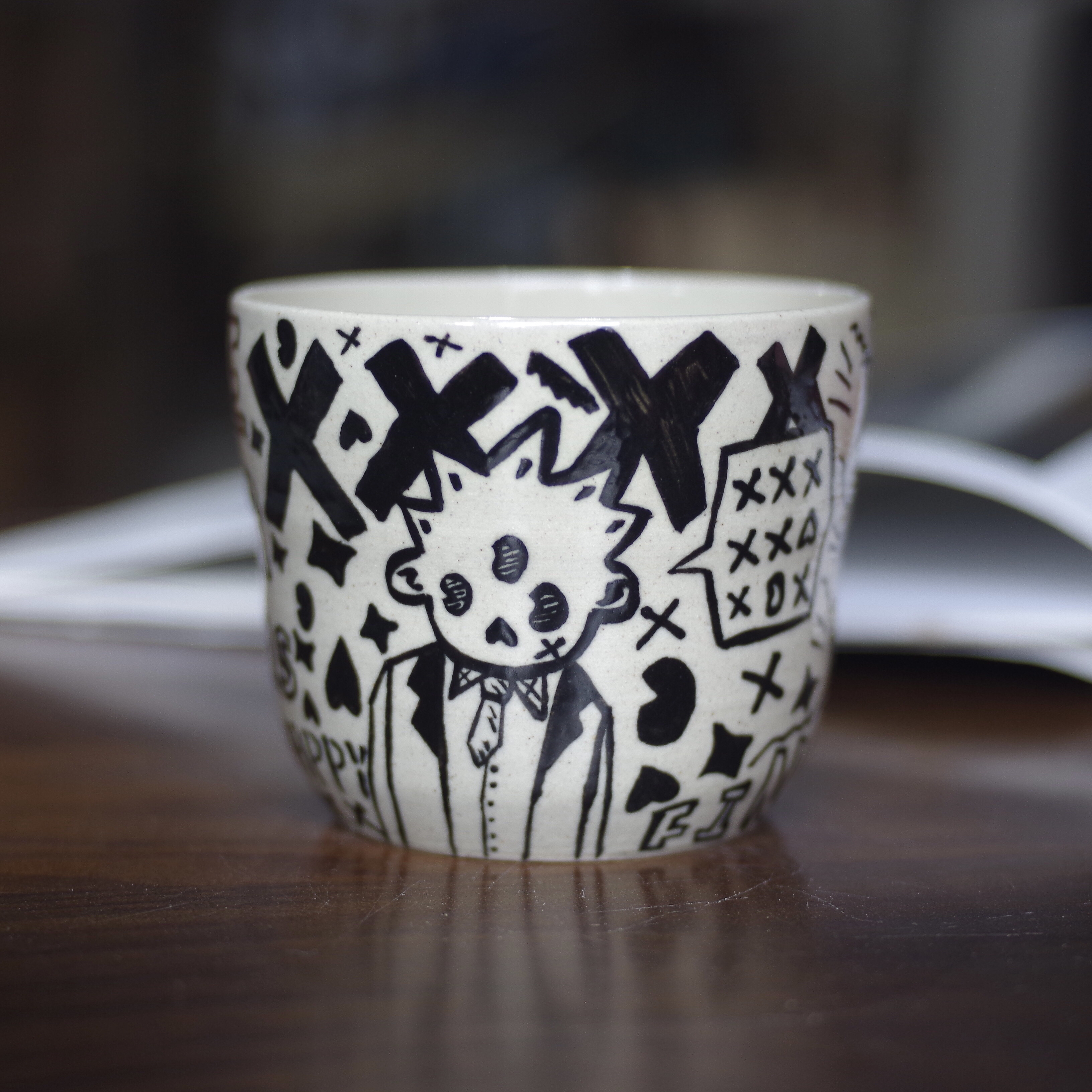 原创涂鸦风格陶瓷咖啡杯