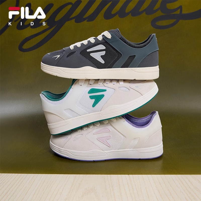 斐乐儿童【透气薄底板鞋】8-16岁男女大童系带运动板鞋K15B521307