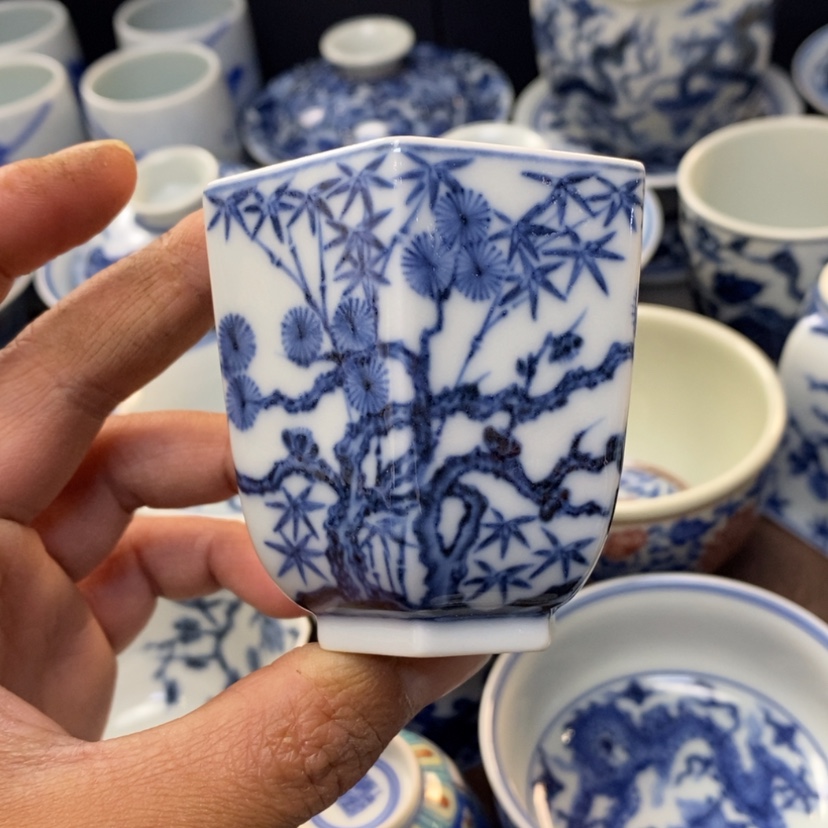 【闪购商品】景德镇青花主人杯