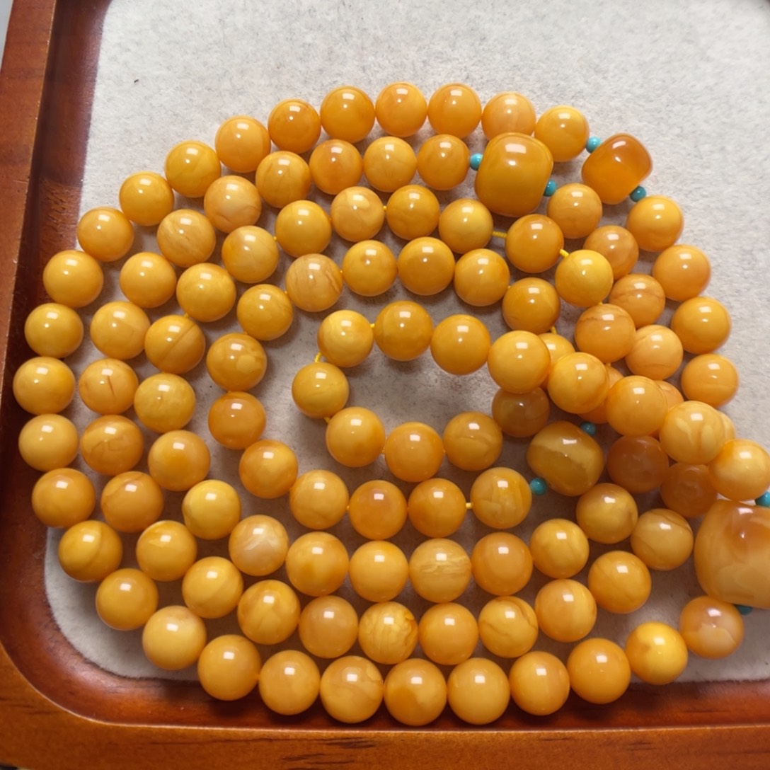 蜜蜡未镶嵌手串108